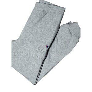 Champion Men's Powerblend Cargo Jogger Pants in Oxford Grey XL